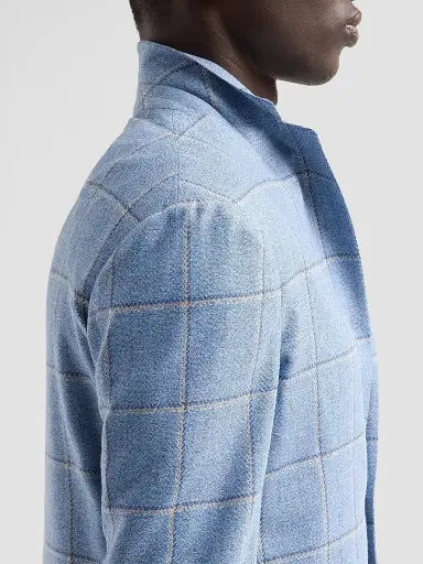 Sartorio Napoli Men's Heavy Plaid Wool-Cashmere Sport Coat - Blue | Thumbnail 7 Sartorio Napoli Men's Heavy Plaid Wool-Cashmere Sport Coat - Blue | Thumbnail 7