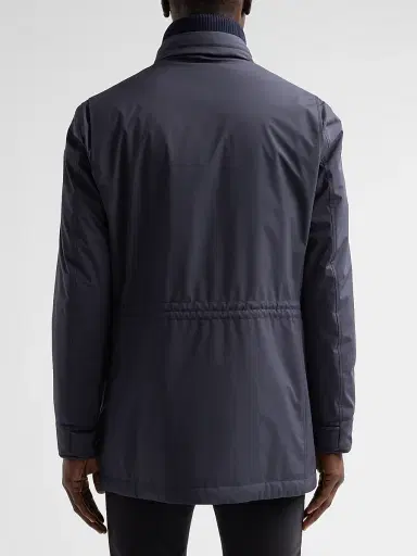Sartorio Napoli Men's Nylon Safari Coat - Night Blue | Thumbnail 3 Sartorio Napoli Men's Nylon Safari Coat - Night Blue | Thumbnail 3