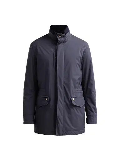 Sartorio Napoli Men's Nylon Safari Coat - Night Blue | Thumbnail 1 Sartorio Napoli Men's Nylon Safari Coat - Night Blue | Thumbnail 1