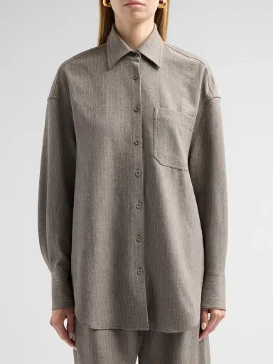 Ronny Kobo Women's Niall Striped Shirt - Grey Stripe | Thumbnail 5 Ronny Kobo Women's Niall Striped Shirt - Grey Stripe | Thumbnail 5