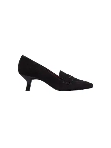 Bernardo Women's Safi Loafer Kitten Heel Pumps - Black | Thumbnail 1 Bernardo Women's Safi Loafer Kitten Heel Pumps - Black | Thumbnail 1