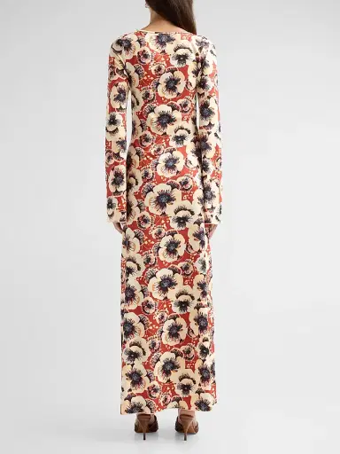 Eywasouls Malibu Women's Diana Floral Bell Sleeve Maxi Dress - Amber Poppy | Thumbnail 3 Eywasouls Malibu Women's Diana Floral Bell Sleeve Maxi Dress - Amber Poppy | Thumbnail 3
