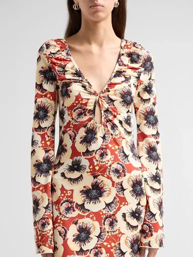 Eywasouls Malibu Women's Diana Floral Bell Sleeve Maxi Dress - Amber Poppy | Thumbnail 5 Eywasouls Malibu Women's Diana Floral Bell Sleeve Maxi Dress - Amber Poppy | Thumbnail 5