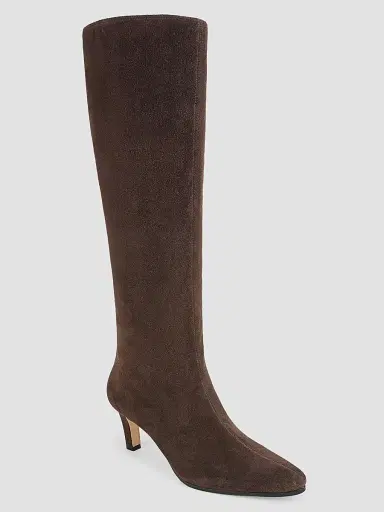 Veronica Beard Women's Aisla 60MM Suede Knee-High Boots - Espresso | Thumbnail 2 Veronica Beard Women's Aisla 60MM Suede Knee-High Boots - Espresso | Thumbnail 2