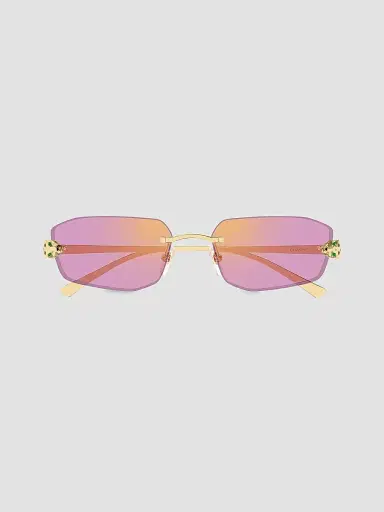 Cartier Women's Panthère Classic 56MM Rimless Sunglasses - Gold Pink | Thumbnail 2 Cartier Women's Panthère Classic 56MM Rimless Sunglasses - Gold Pink | Thumbnail 2