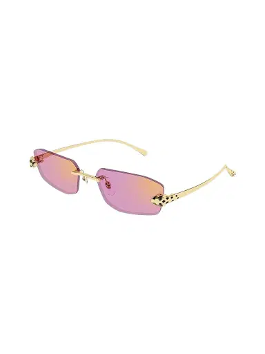 Cartier Women's Panthère Classic 56MM Rimless Sunglasses - Gold Pink | Thumbnail 1 Cartier Women's Panthère Classic 56MM Rimless Sunglasses - Gold Pink | Thumbnail 1