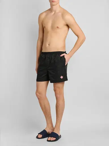 Casablanca Men's Jacquard Swim Shorts - Black | Thumbnail 2 Casablanca Men's Jacquard Swim Shorts - Black | Thumbnail 2
