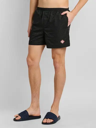 Casablanca Men's Jacquard Swim Shorts - Black | Thumbnail 4 Casablanca Men's Jacquard Swim Shorts - Black | Thumbnail 4