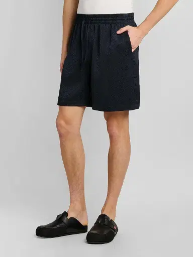 Casablanca Men's Monogram Drawstring Shorts - Dark Navy | Thumbnail 4 Casablanca Men's Monogram Drawstring Shorts - Dark Navy | Thumbnail 4