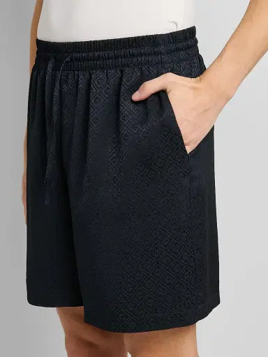 Casablanca Men's Monogram Drawstring Shorts - Dark Navy | Thumbnail 5 Casablanca Men's Monogram Drawstring Shorts - Dark Navy | Thumbnail 5