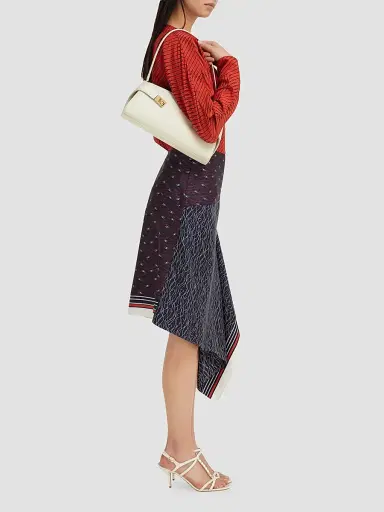 FERRAGAMO Women's East-West Hug Leather Shoulder Bag - Mascarpone | Thumbnail 2 FERRAGAMO Women's East-West Hug Leather Shoulder Bag - Mascarpone | Thumbnail 2