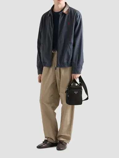 Prada Men's Re-Nylon and Saffiano Leather Shoulder Bag | Thumbnail 2 Prada Men's Re-Nylon and Saffiano Leather Shoulder Bag | Thumbnail 2