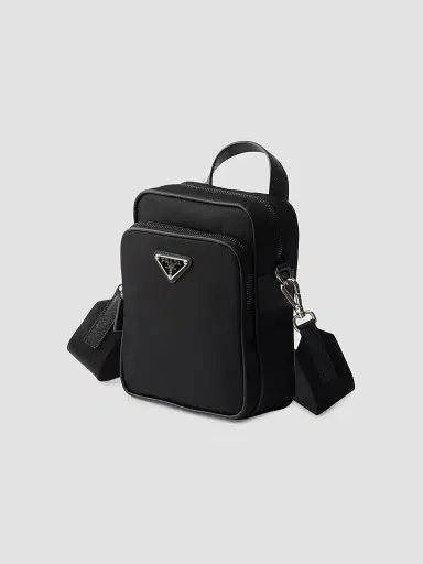 Prada Men's Re-Nylon and Saffiano Leather Shoulder Bag | Thumbnail 3 Prada Men's Re-Nylon and Saffiano Leather Shoulder Bag | Thumbnail 3