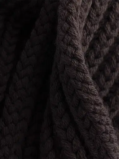 Prada Women's Wool Scarf - Dark Brown | Thumbnail 3 Prada Women's Wool Scarf - Dark Brown | Thumbnail 3