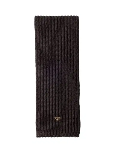 Prada Women's Wool Scarf - Dark Brown | Thumbnail 1 Prada Women's Wool Scarf - Dark Brown | Thumbnail 1