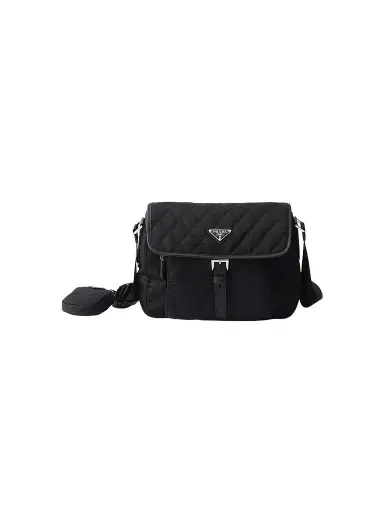 Prada Women's Medium Quilted Nylon Shoulder Bag | Thumbnail 1 Prada Women's Medium Quilted Nylon Shoulder Bag | Thumbnail 1