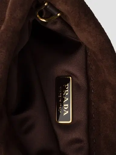 Prada Women's Suede Smartphone Pouch - Brown | Thumbnail 4 Prada Women's Suede Smartphone Pouch - Brown | Thumbnail 4