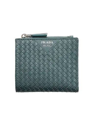 Prada Men's Leather Wallet - Light Blue | Thumbnail 1 Prada Men's Leather Wallet - Light Blue | Thumbnail 1