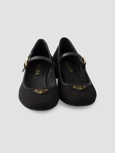 Prada Women's Fabric Pumps - Black | Thumbnail 4 Prada Women's Fabric Pumps - Black | Thumbnail 4