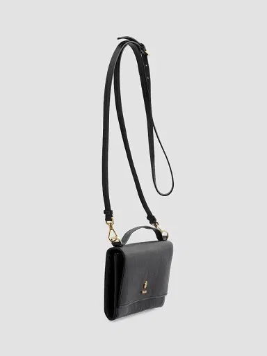 Prada Women's Leather Wallet with Shoulder Strap - Black | Thumbnail 4 Prada Women's Leather Wallet with Shoulder Strap - Black | Thumbnail 4