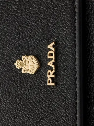 Prada Women's Leather Wallet with Shoulder Strap - Black | Thumbnail 6 Prada Women's Leather Wallet with Shoulder Strap - Black | Thumbnail 6