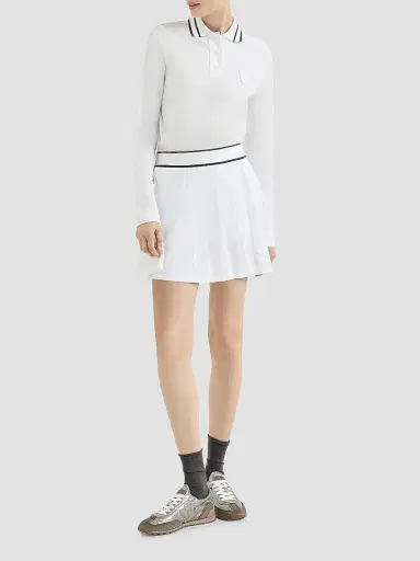 Brunello Cucinelli Women's Stretch Cotton Piqué Polo Shirt with Logo | Thumbnail 2 Brunello Cucinelli Women's Stretch Cotton Piqué Polo Shirt with Logo | Thumbnail 2