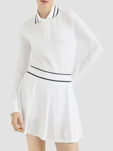 Brunello Cucinelli Women's Stretch Cotton Piqué Polo Shirt with Logo | Thumbnail 3 Brunello Cucinelli Women's Stretch Cotton Piqué Polo Shirt with Logo | Thumbnail 3