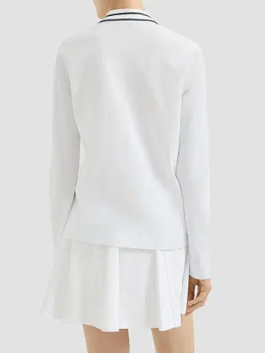 Brunello Cucinelli Women's Stretch Cotton Piqué Polo Shirt with Logo | Thumbnail 4 Brunello Cucinelli Women's Stretch Cotton Piqué Polo Shirt with Logo | Thumbnail 4