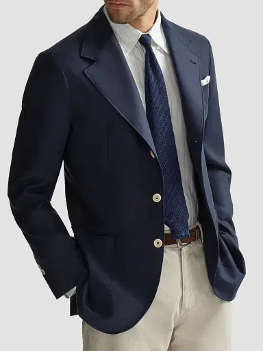 Brunello Cucinelli Men's Cashmere Batavia Deconstructed Blazer with Patch Pockets | Thumbnail 6 Brunello Cucinelli Men's Cashmere Batavia Deconstructed Blazer with Patch Pockets | Thumbnail 6