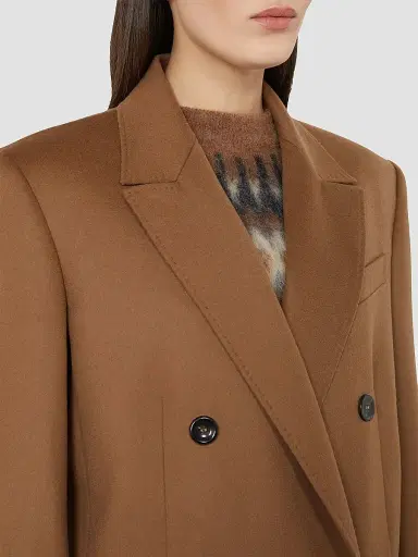 Max Mara Women's Wool Broadcloth Blazer - Tobacco | Thumbnail 5 Max Mara Women's Wool Broadcloth Blazer - Tobacco | Thumbnail 5