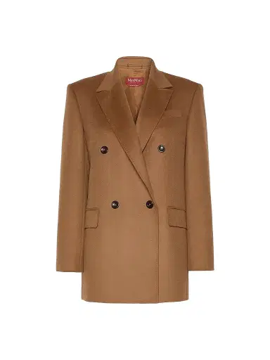 Max Mara Women's Wool Broadcloth Blazer - Tobacco | Thumbnail 1 Max Mara Women's Wool Broadcloth Blazer - Tobacco | Thumbnail 1