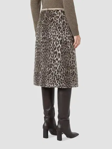 Max Mara Women's Jacquard Wool and Alpaca Calf Length Skirt - Ecru | Thumbnail 4 Max Mara Women's Jacquard Wool and Alpaca Calf Length Skirt - Ecru | Thumbnail 4