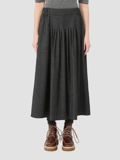 Weekend Max Mara Women's Stretch Wool Flannel Skirt - Dark Grey | Thumbnail 3 Weekend Max Mara Women's Stretch Wool Flannel Skirt - Dark Grey | Thumbnail 3