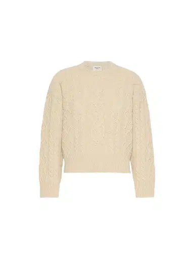 Weekend Max Mara Women's Cable Knit Wool Yarn Jumper - Beige | Thumbnail 1 Weekend Max Mara Women's Cable Knit Wool Yarn Jumper - Beige | Thumbnail 1