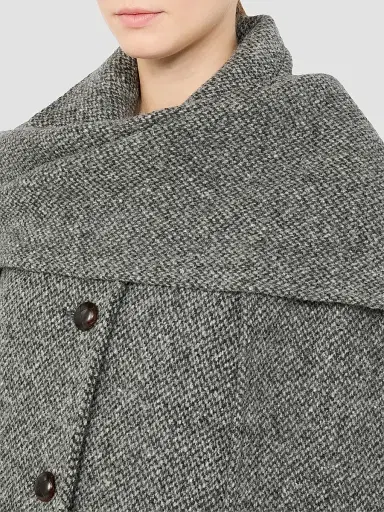 Weekend Max Mara Women's Wool Blend Tweed Coat - Dark Grey | Thumbnail 5 Weekend Max Mara Women's Wool Blend Tweed Coat - Dark Grey | Thumbnail 5