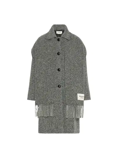 Weekend Max Mara Women's Wool Blend Tweed Coat - Dark Grey | Thumbnail 1 Weekend Max Mara Women's Wool Blend Tweed Coat - Dark Grey | Thumbnail 1