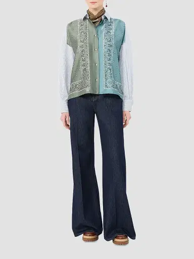 Weekend Max Mara Women's Technical Twill and Cotton Poplin Shirt | Thumbnail 2 Weekend Max Mara Women's Technical Twill and Cotton Poplin Shirt | Thumbnail 2