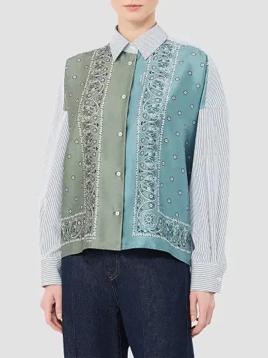 Weekend Max Mara Women's Technical Twill and Cotton Poplin Shirt | Thumbnail 3 Weekend Max Mara Women's Technical Twill and Cotton Poplin Shirt | Thumbnail 3