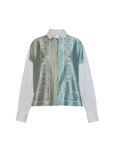 Weekend Max Mara Women's Technical Twill and Cotton Poplin Shirt | Thumbnail 1 Weekend Max Mara Women's Technical Twill and Cotton Poplin Shirt | Thumbnail 1