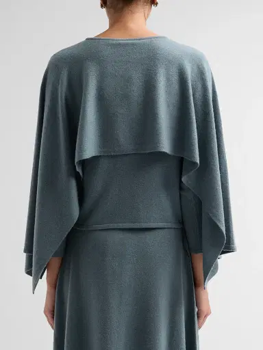 Zimmermann Women's Valiant Wool Draped Sweater - Deco Blue | Thumbnail 3 Zimmermann Women's Valiant Wool Draped Sweater - Deco Blue | Thumbnail 3