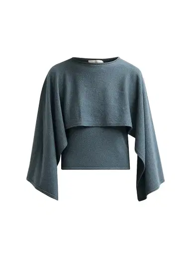 Zimmermann Women's Valiant Wool Draped Sweater - Deco Blue | Thumbnail 1 Zimmermann Women's Valiant Wool Draped Sweater - Deco Blue | Thumbnail 1