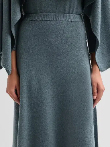 Zimmermann Women's Valiant Wool-Cashmere Midi Skirt - Deco Blue | Thumbnail 5 Zimmermann Women's Valiant Wool-Cashmere Midi Skirt - Deco Blue | Thumbnail 5