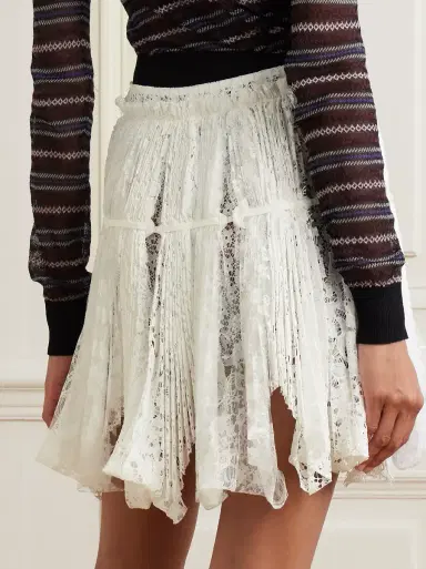 JW Anderson Asymmetric tie-detailed lace mini skirt | Thumbnail 3 JW Anderson Asymmetric tie-detailed lace mini skirt | Thumbnail 3