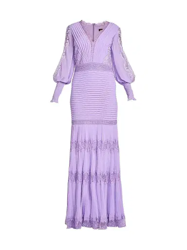 Tadashi Shoji Women's Nyssa Bishop Sleeve Gown - Purple Haze | Thumbnail 1 Tadashi Shoji Women's Nyssa Bishop Sleeve Gown - Purple Haze | Thumbnail 1