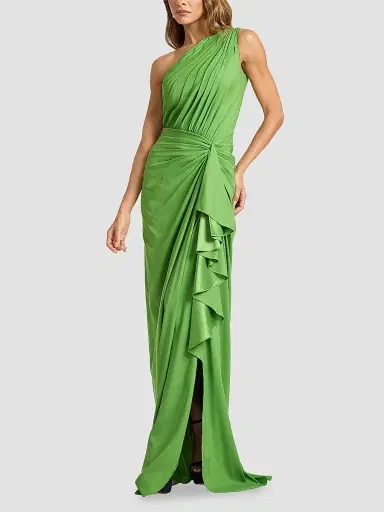 Tadashi Shoji Women's Ruffled Jersey One-Shoulder Gown - Cactus | Thumbnail 3 Tadashi Shoji Women's Ruffled Jersey One-Shoulder Gown - Cactus | Thumbnail 3