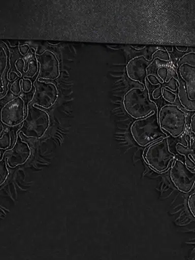 Tadashi Shoji Women's Corwin Embroidered Illusion Gown - Black Beige | Thumbnail 6 Tadashi Shoji Women's Corwin Embroidered Illusion Gown - Black Beige | Thumbnail 6