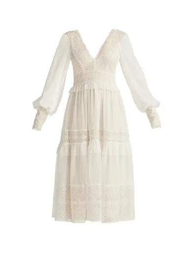 Tadashi Shoji Women's Loic Lace Panel Midi Dress - Petal | Thumbnail 1 Tadashi Shoji Women's Loic Lace Panel Midi Dress - Petal | Thumbnail 1
