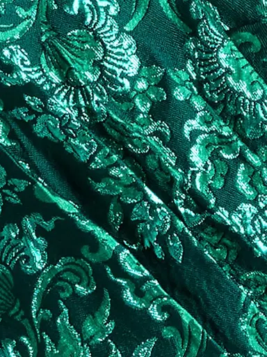 Tadashi Shoji Women's Corliss Bubble Peplum Gown - Emerald Green Multi | Thumbnail 6 Tadashi Shoji Women's Corliss Bubble Peplum Gown - Emerald Green Multi | Thumbnail 6