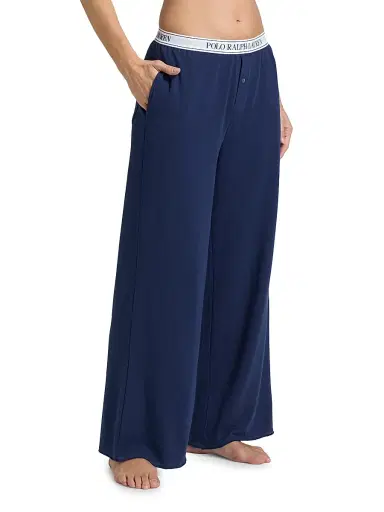 Polo Ralph Lauren Women's French Terry 2-Piece Pajama Set - Navy | Thumbnail 4 Polo Ralph Lauren Women's French Terry 2-Piece Pajama Set - Navy | Thumbnail 4
