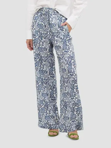 Hill House Home Women's The Maxime Pant - Chedworth Paisley Blue | Thumbnail 2 Hill House Home Women's The Maxime Pant - Chedworth Paisley Blue | Thumbnail 2